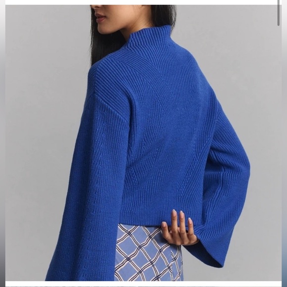 Maeve Katey Mock-Neck Bell-Sleeve Sweater - Picture 2 of 5